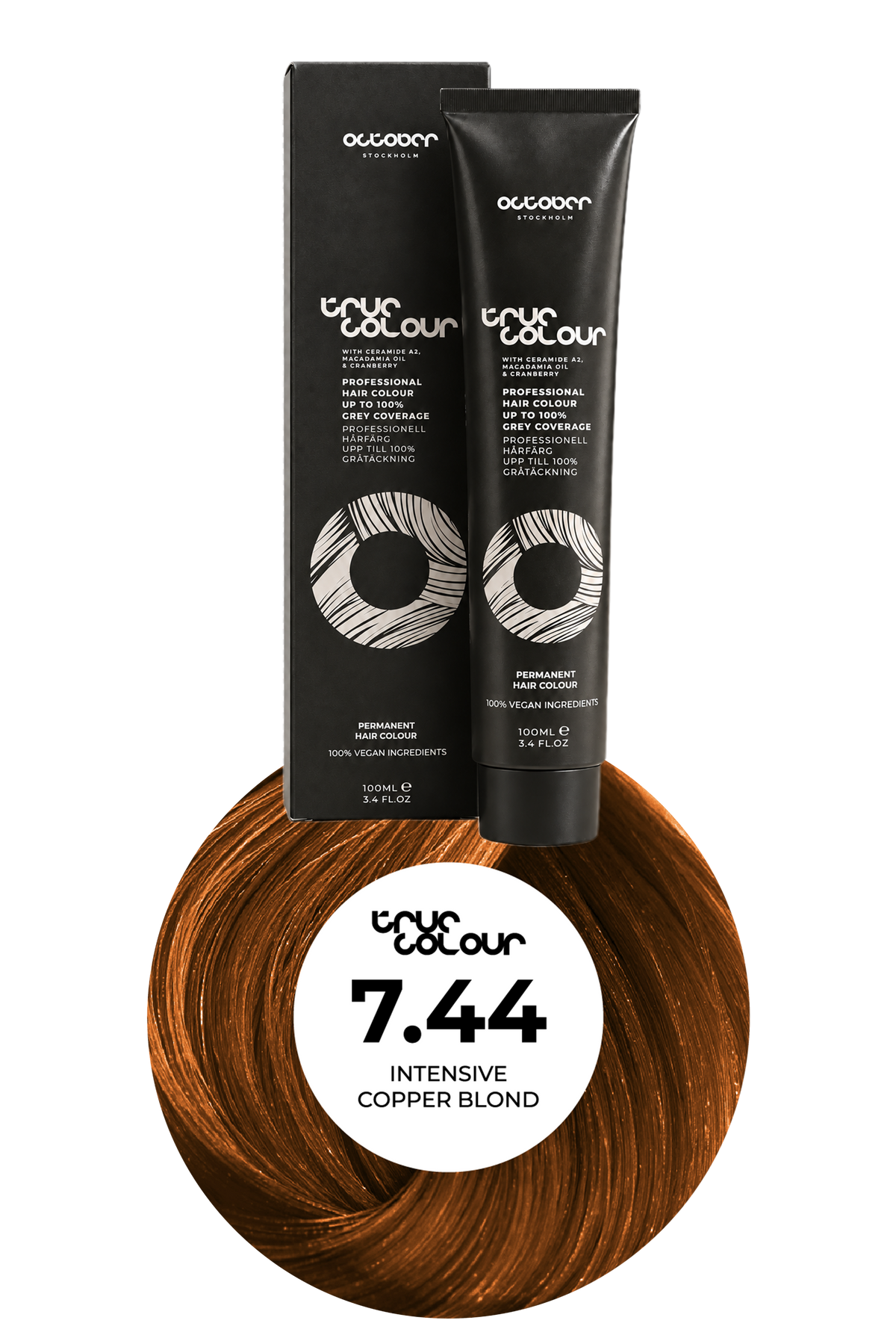 7.44 INTENSIVE COPPER BLOND - Permanent hårfärg med djup kopparnyans