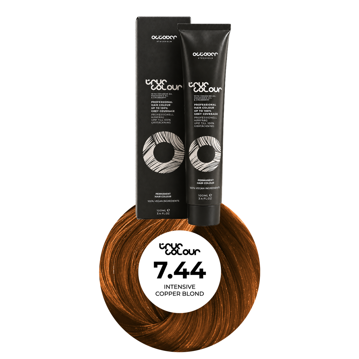7.44 INTENSIVE COPPER BLOND - Permanent hårfärg med djup kopparnyans